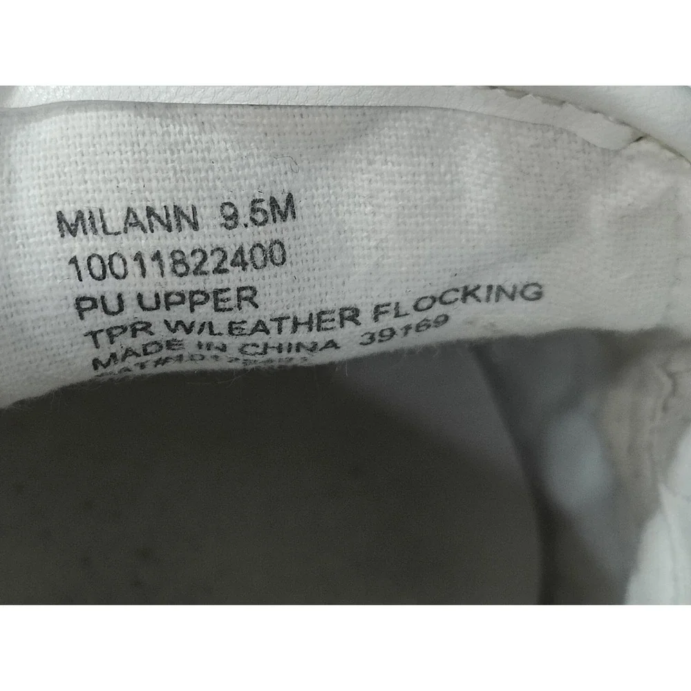 WILD PAIR Womens White Milann Toe Platform Slip On Athletic‎ Sneakers 9.5